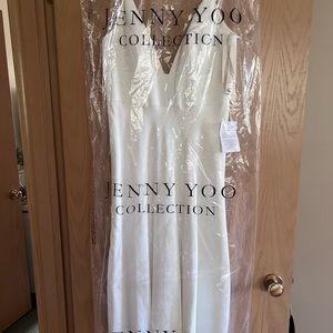 Jenny Yoo Midi White Dress.